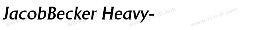 JacobBecker Heavy字体转换